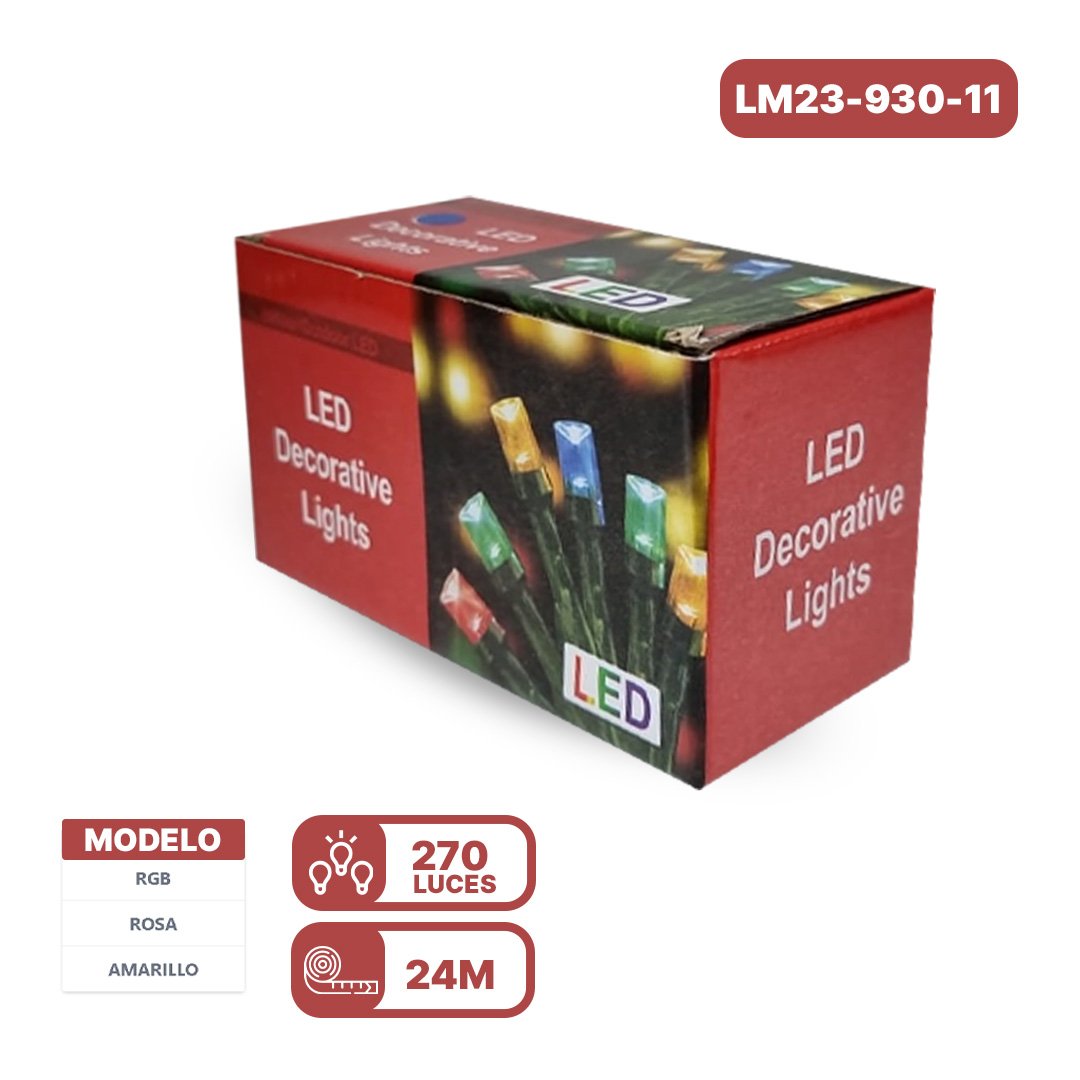 LM23-930-11-1 LUCES NAVIDAD TP6 LM25-27 270 LUCES 24M