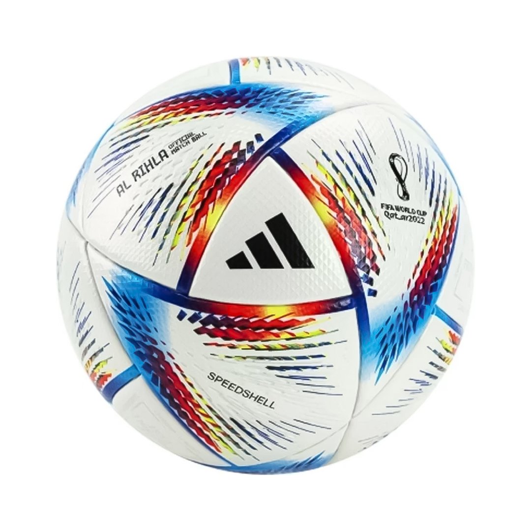 LM24-10-653 BALON FUTBOL BLANCO TRAZOS AZUL Y NARANJA