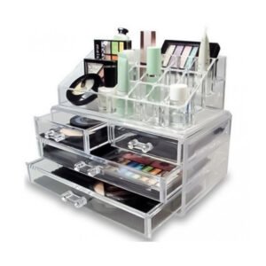 ORGANIZADOR DE MAQUILLAJE TRANSPARENTE 4 DRAWER