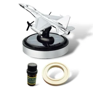 ambiental solar avion de caza plateada